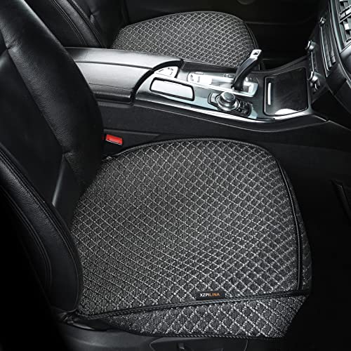 2 Pack Bottom Car Seat Cover with Storage Pocket,Breathable Car Seat Protector,Luxury Front Seat Cover，Anti-Skid Four Seasons General, fits Most Vehicles.(Black,2PCS) - color: Black-2PCS