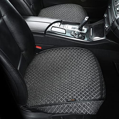 2 Pack Bottom Car Seat Cover with Storage Pocket,Breathable Car Seat Protector,Luxury Front Seat Cover，Anti-Skid Four Seasons General, fits Most Vehicles.(Black,2PCS) - color: Black-2PCS