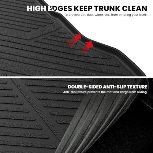 LASFIT Cargo Mat for Dodge Charger Daytona 2024 2025 2026 Scat Pack & R/T (Fit 2-Door, Not for 4-Door), All Weather TPE Custom Fit Trunk Mats Cargo Liners, Black - style: 5) Charger Daytona | 2024-2026 | Trunk Mat