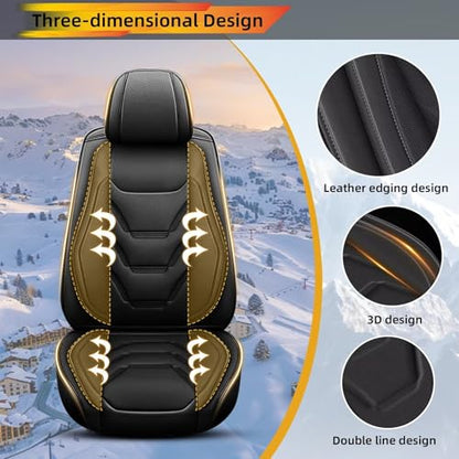 Seat Covers for Jeep Renegade 2015-2024: 2 Front Set Breathable Car Seat Covers Faux Leather Automotive Seat Cushion(Black) - color: #089-Black, size: 11-Renegade-2 front seat covers only