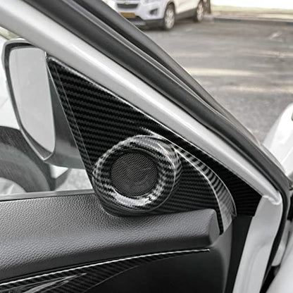 Car A Pillar Speaker Cover Decals for Honda Civic 2016 2017 2018 2019 2020 2021 10th Gen Accessories ABS Carbon Fiber Interior Stickers - color: A Pillar Speaker Cover
