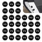 30PCS Car Shock Absorber, Car Door Shock Absorber Cushion Gasket, Sound Deadening High Elasticity Silicone Waterproof Absorber, DIY Self-adhesive Replacement Parts, Universal for Most Cars (Black) - size: 30 PCS