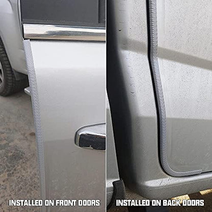 65.6ft(20m) Car Door Edge Guards Light Gray– Fits Most Vehicles, No Glue, U-Shaped, Built-in Metal Clips, Scratch and Chip Resistant – Reduces Dings in Parking Lots - color: gray, size: 65-3/5Ft