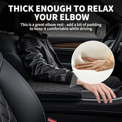 Center Console Armrest Cover Compatible with Hyundai Palisade 2020-2025 Accessories, Premium Leather Arm Rest Cover Pad, Car Middle Console Cover (Black) - size: 2020-2025 Hyundai Palisade