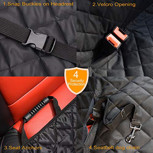 Dog Seat Cover, 100% Waterproof Bench Seat Cover Protector Scratch Proof Nonslip Durable Soft Pet Back Seat Covers for Cars Trucks & SUV
