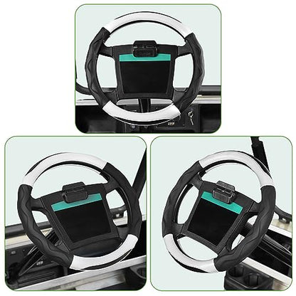 10L0L Golf Cart Steering Wheel Cover for Yamaha, Club Car DS & Precedent 1981-up, 14 Inch Black White - color: Black white