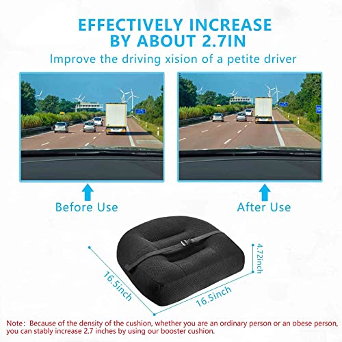 Adult Booster Seat for Car, 17"*17",4" Thick Car Seat for Short Drivers, Butt Cushion for Office Chairs, Car Seat Cushions for Driving