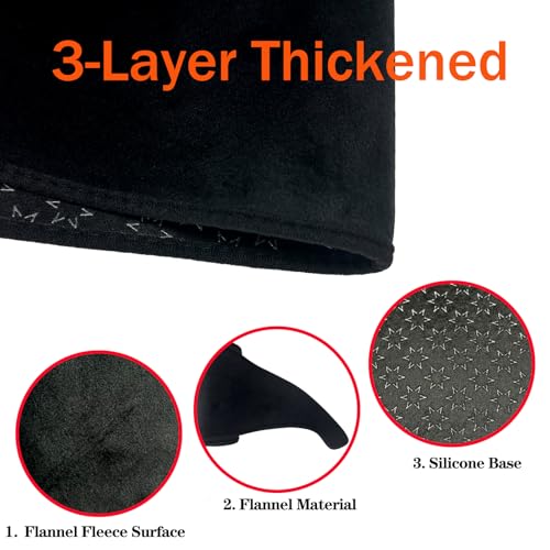 Flannel Dash Cover Pad For New Tesla Model Y Juniper 2025 2026 Dashboard Cover Mat [Anti-Glare and Sun Protection] Protector Dashboard Pad Dash Mat for Model Y Juniper Interior Accessories Black - size: Flannel for 2025 Model Y Dash Mat