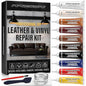 Leather Repair Kit for Furniture, Couch & Car Seats – Match Any Color, Fix Tears, Cracks, Scratches & Holes, Easy Leather & Vinyl Repair