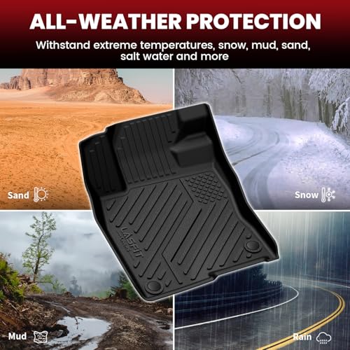 LASFIT Floor Mats & Trunk Mat for 11th Gen Honda Civic Hatchback(Not for Hybrid) 2026 2025 2024 2023 2022, All Weather Custom Fit TPE Car Floor Liners,1st & 2nd Row & Trunk Liner (Fit with Subwoofer) - size: 2）For Honda Civic Hatchback | 2022-2026 | Full