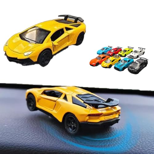 Car Dashboard Decorations - Alloy Drifting Spin Car Model, 1:64 Scale Rotating Metal Ornament, Fun & Cool Gadgets for Men, Sporty Dynamic Auto Accessories with Bobble Head-Style Design (FZ004) - color: Fz004