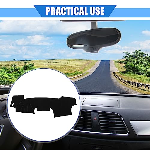 Dash Covers Mat for Toyota RAV4 2007-2012 Upgrade Polyester Car Center Console Interior Trim Dashboard Cover for Toyota RAV4 Protector Black