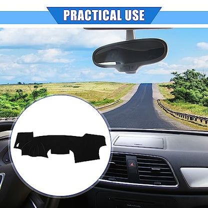 Dash Covers Mat for Toyota RAV4 2007-2012 Upgrade Polyester Car Center Console Interior Trim Dashboard Cover for Toyota RAV4 Protector Black