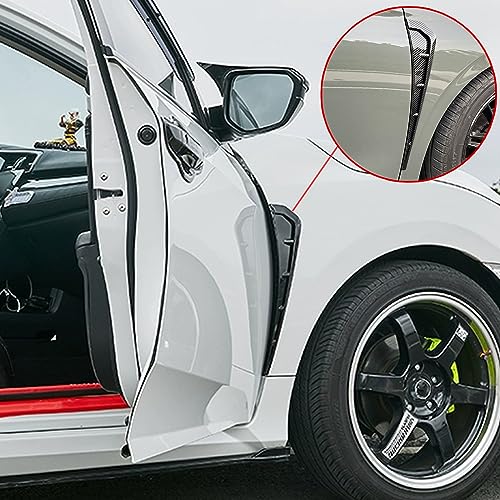 Carbon Fiber Style Car Fender Side Vents Decoration Sticker Trim ABS Material Spoiler Fender Decorative Stickers Air Flow Intake Hole Grille Auto Exterior Universal Accessories (Carbon Fiber) - size: Carbon Fiber