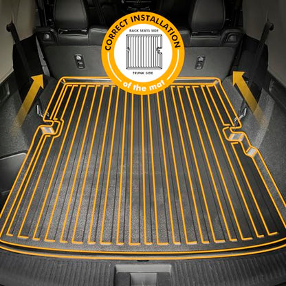 Premium Cargo Liner for Acura MDX 2022-2024 - 100% Protection - Custom Fit Car Trunk Mat - All-Season Black Cargo Mat - 3D Shaped Laser Measured Trunk Liners for Acura MDX - size: Trunk liner 2022-2024