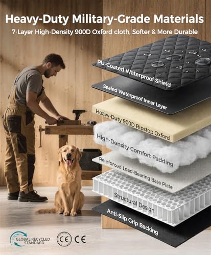 Doglike UNBREAK Large Dog Car Seat [Military-Grade Protection], 500LB Ultra-Support Back Seat Extender for Dogs Carseat Hard Bottom, Waterproof Pet Carseat Dog Hammock for Cars/SUV/Truck XL Size - size: XL Size