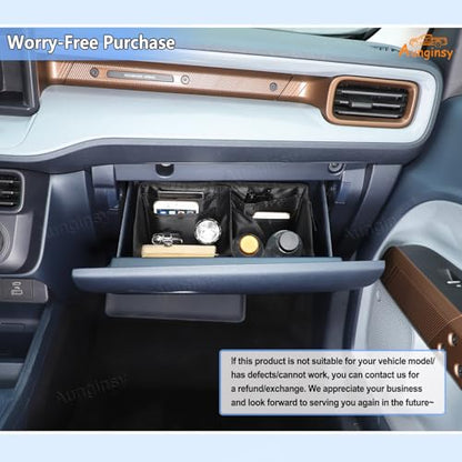 Aunginsy Center Console Glove Box Divider Organizer Compatible with Ford Maverick 2022-2025 Passenger Side Glove Divider Box Storage Bag Compartment Partition Insert Tray Secondary Storage Accessories