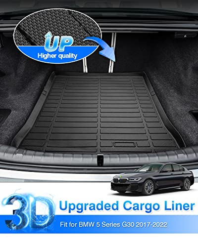 Cartist Cargo Liner Compatible with BMW 5 Series G30 2017-2023 Accessories All Weather Trunk Liner for 520i 530e 530i 535i 540i 540d 550i, Heavy Duty - size: 6)BMW 5 Series G30 2017-2023
