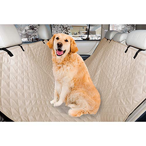 Furhaven Universal Water-Resistant Quilted Hammock-Style Backseat or Cargo Area Protector - Clay, One Size