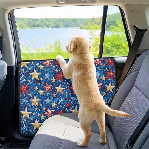 American Flag Car Door Protector from Dog Scratching Waterproof Door Protectors for Vehicles,Universal Fit for Cars, Trucks, Suvs 4th of July Patriotic Vehicle Doors Covers Guard - color: American Flag Pattern