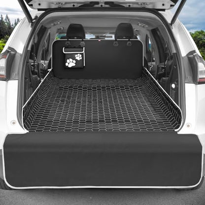 Oasser SUV Cargo Liner for Dogs Large Waterproof Trunk Cover with Detachable Pocket and Bumper Flap Protector, 600D Oxford Cloth, Black, XL (55 x 91 Inch) - size: XL (55 x 91 inch)
