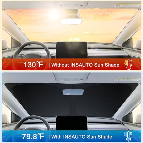INSAUTO Custom Fit Windshield Sun Shade Accessories for Toyota FJ Cruiser 2007-2014, Foldable Front Window Sunshade, UV & Heat Reflector, Keeps Interior Cool, Includes Storage Bag - size: for 2007-2014 Toyota FJ Cruiser