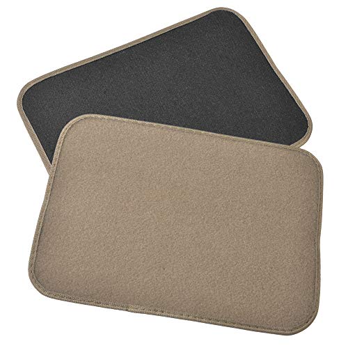 Motor Trend Premium Inter-Lock Backing Carpet Car Floor Mats - Front & Rear, Thick & Durable Auto Protection, Fits Most Cars Truck SUV Coupe Sedan - color: Medium Beige