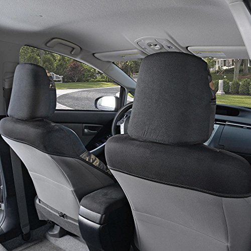BDK Waterproof Camo Seat Covers for Car Truck Van SUV, 2 Pack – Two-Tone Black & Camouflage, Durable Neoprene Seat Protectors, Sideless Design Compatible with Armrests and Airbags - color: Wateproof Front Seat Covers