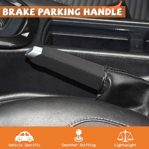 Emergency Brake Parking Handle Cover Compatible with Ford Focus 2012-2018 Car Hand Brake Handle Lever Grip Black
