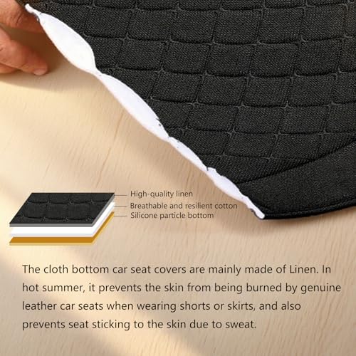 Suninbox Car Seat Cover,Bottom Car Seat Covers,Front Seat Only, Cloth Fabric Wrap Around The Bottom,Breathable Car Seat Protector Fits 95% of Vehicles 1 Piece,Gray - color: allgray