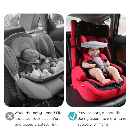 PandaEar 2 Pack Baby Head Support for Car Seat, Carseat Head Band Straps for Toddler Kids Children Infant, Neck Relief Headrest Strap for Stroller Car Seat