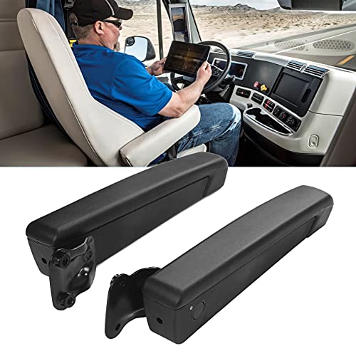 1 Pair Car Seat Armrest, Car Adjustable Seat Armrest Shock PU Sponge Black Universal for Automobiles Trucks