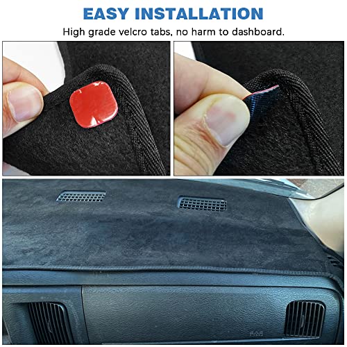 Dashboard Cover Compatible with 2002-2005 Ram 1500 2003-2005 Ram 2500 3500 Black Dash Cover Mat - size: 2002-2005 Dodge Ram