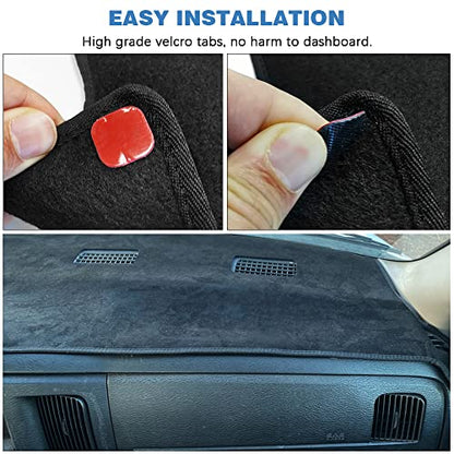 Dashboard Cover Compatible with 2002-2005 Ram 1500 2003-2005 Ram 2500 3500 Black Dash Cover Mat - size: 2002-2005 Dodge Ram