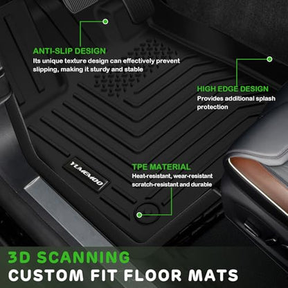 Floor Mats for 2023-2026 Honda Pilot Upgrade Trunk Mat with Backrest Mat All Weather Floor Liners TPE Rubber Cargo Liner Fit for 2026 Honda Pilot Anti-Slip Full Set Automobile Mats Accessories - size: for 2023-2026 Honda Pilot All Mats