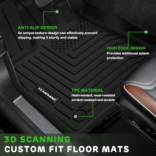 Floor Mats for 2023-2026 Honda Pilot Upgrade Trunk Mat with Backrest Mat All Weather Floor Liners TPE Rubber Cargo Liner Fit for 2026 Honda Pilot Anti-Slip Full Set Automobile Mats Accessories - size: for 2023-2026 Honda Pilot All Mats