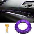 Car Interior Moulding Trim Strips, 33Ft/10M Universal Electroplating Decoration Filler Insert Strips, Styling Dashboard DIY Flexible Strip with Installing Tool (Purple)