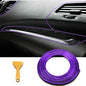 Car Interior Moulding Trim Strips, 33Ft/10M Universal Electroplating Decoration Filler Insert Strips, Styling Dashboard DIY Flexible Strip with Installing Tool (Purple)