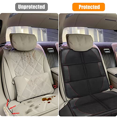 Car Seat Protector, 2 Pack, Thickest Padded 600D Fabric Padding, Waterproof, Durable, Anti Slip Backing, Child Seat Protection, Suitable for Babies, Toddlers, Children