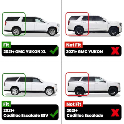 LASFIT Floor Mats 2021-2026 & Only 8 Seats (Not for 7/9 Seats) for Chevrolet Chevy Suburban/GMC Yukon XL (Only Yukon XL, Not Fit Yukon)/Cadillac Escalade ESV (Only Escalade ESV, Not Fit Escalade) - size: Suburban/Yukon XL/Eacalade ESV 8 Seats 2021-2026