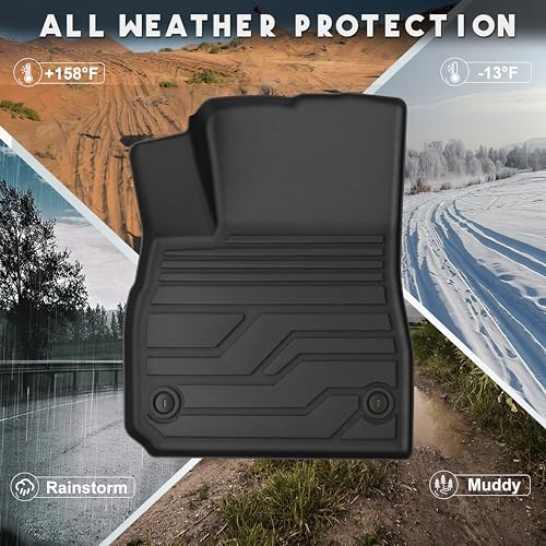 KARPAL Floor Mats for 2016-2025 Chevrolet Chevy Malibu, All-Weather TPE Custom Fit Floor Liners Car Accessories - style: 2016-2025 | For Chevy Malibu | 1st&2nd Row