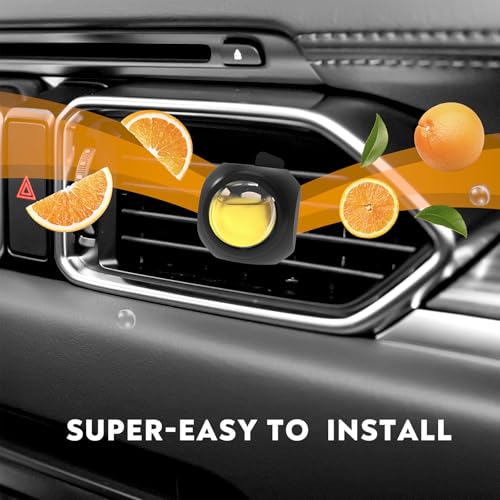 Car Air Freshener Vent Clips, 8 Pack, Provides Long-Lasting Scent, Up to 240 Days, Odor Eliminator (Citrus) - color: Citrus