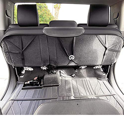 LUCKYMAN CLUB Rear Silverado Seat Covers Fit for 2007-2025 Chevy Silverado Sierra 1500 2500 3500 Crew,Double,Extended Cab with Water Proof Faux Leather (Black Rear Covers) - color: Black, size: Rear set
