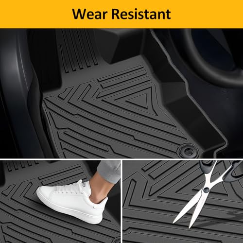 Falafa Floor Mats Fits for Su-baru Forester 2025(Not for Hybrid & Wilderness), All Weather TPE Custom Heavy Duty Floor Liners, 1st and 2nd Row Full Set Car Mats Forester Accessories, Black