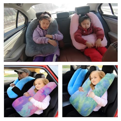Travel Pillow Car Pillow Kid Car Sleeping The Sleeping Aid for Adults and Kids on Road Trips Kids Travel Pillow Colorful Green - color: B-colorful Green