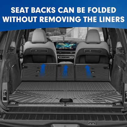 Mixsuper Cargo Liner for B M W X5 (G05) 2026 2025-2019, All Weather Trunk Mat Backrest Mat TPE Back Seat Cover Protector for X5 Accessories - size: 19-26 |X5 (G05)| Cargo & Backrest Mat