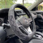 PINCTROT D Shaped 14.5-15 Inch Steering Wheel Cover Great Grip with 3D Honeycomb Anti-Slip Design, Flat Bottom 14.5-15 Inch (All Black) - color: 7.D-shaped,All Black, size: Medium(Standard) Size[14 1/2''-15'']