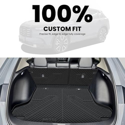 LASFIT Cargo Mat with Backrest Mat for Honda HRV 2023-2026 & for Acura ADX 2025-2026, All Weather TPE Custom Fit Trunk Mat Cargo Liner with Seatback Mat Accessories, Black