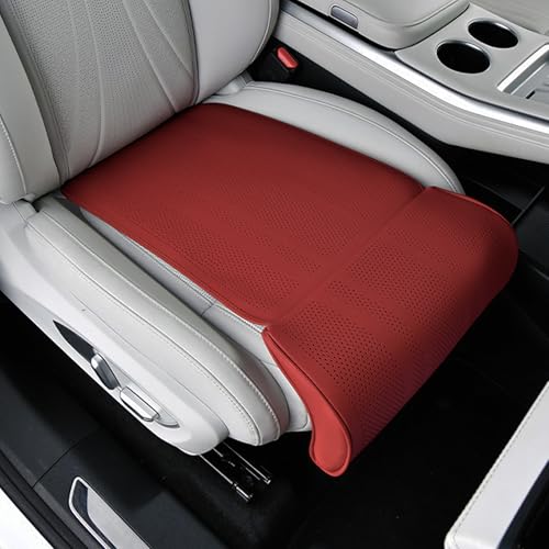 Car Seat Extender Leg Support Cushion for Driver Seats and Office Chair, Universal Leather Auto Bottom Seat Protector Cover with Leg Extender, Comfort Leg Rest Pads for Long Driving (Red) - color: Red