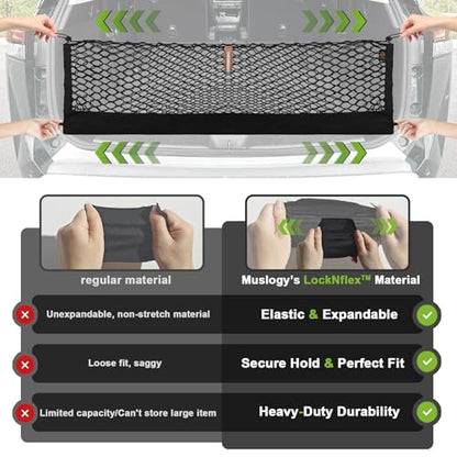 Truck Bed Cargo Net Trunk Netting Compatible with 2022-2025 2026 Hyundai Tucson Accessories, Pickup Cargo Organizer SUV Sedan Storage Net w/Heavy Duty Carabiners - style: 2022-2026 Tucson